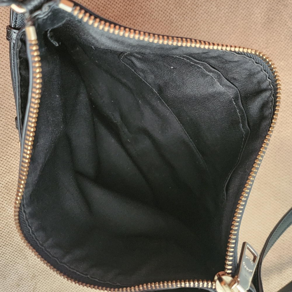 Coach Black Leather Crossbody with Gold Logo - Picture 7 of 15